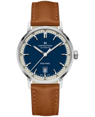 Hamilton Men's Swiss Automatic Intra-Matic Brown Leather Strap