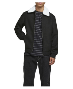 Jack & Jones Men's Henry Shearling Flight Jacket