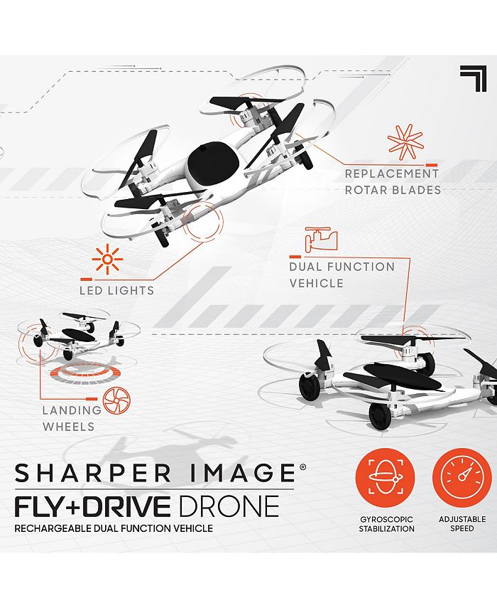 Sharper Image Fly and Drive 7" Drone Macy