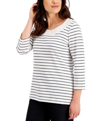 macy's ladies white tops