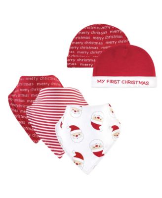 Cotton Bib and Headband or Caps Set