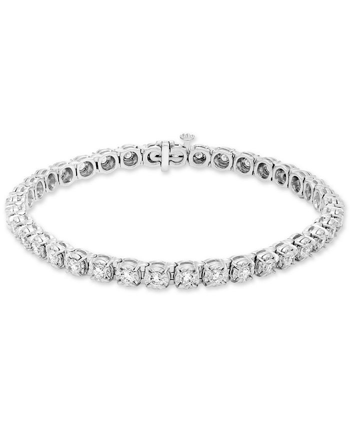 Macy's Diamond Tennis Bracelet (3 ct. t.w.) in 14k White Gold Macy's