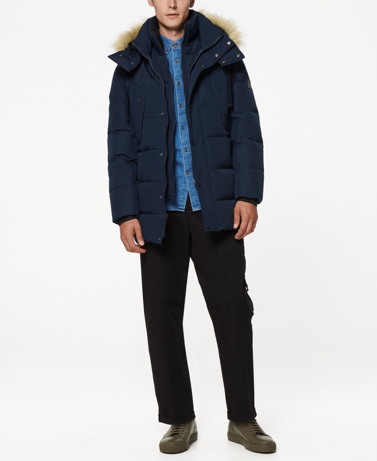 Shop Marc New York Men's Gattaca Down Parka Coat In Ink