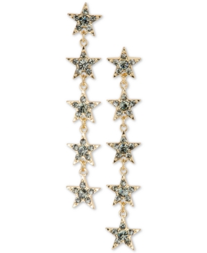image of Rachel Rachel Roy Gold-Tone Crystal Celestial Linear Drop Earrings