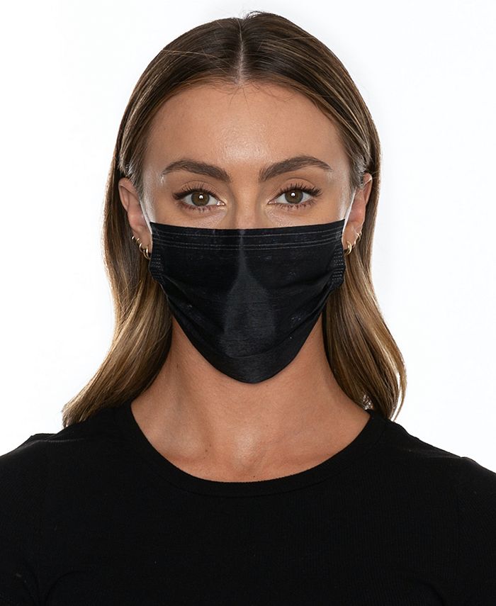 Medipop 5Pk. Black Adult Disposable Face Masks Macy's