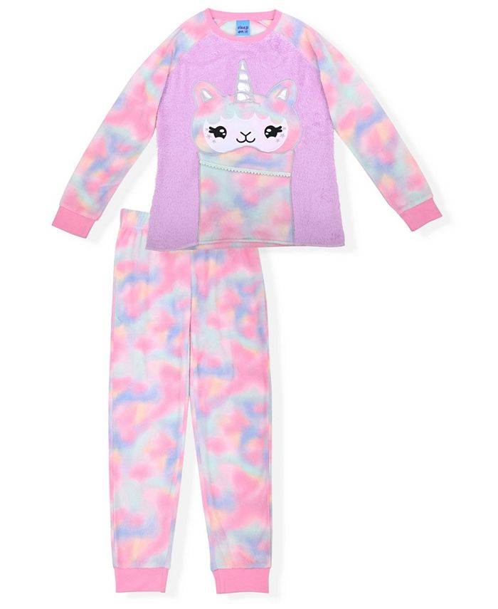 Sleep On It Big Girls Minky Fleece Novelty Pajama Set, 2 Piece - Macy's
