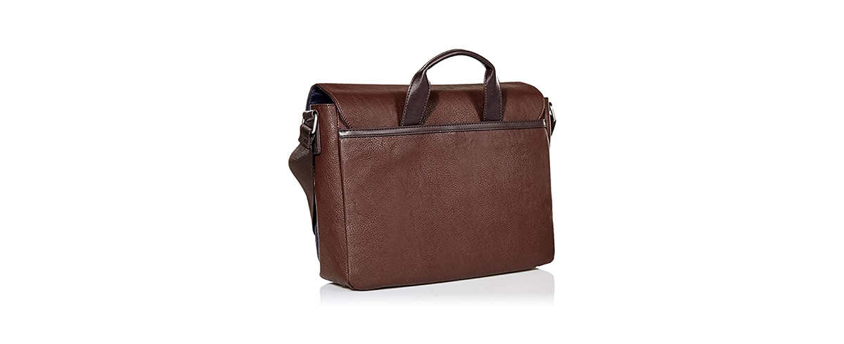 Tommy Hilfiger Men's Pebble Faux-Leather Leo Messenger Bag