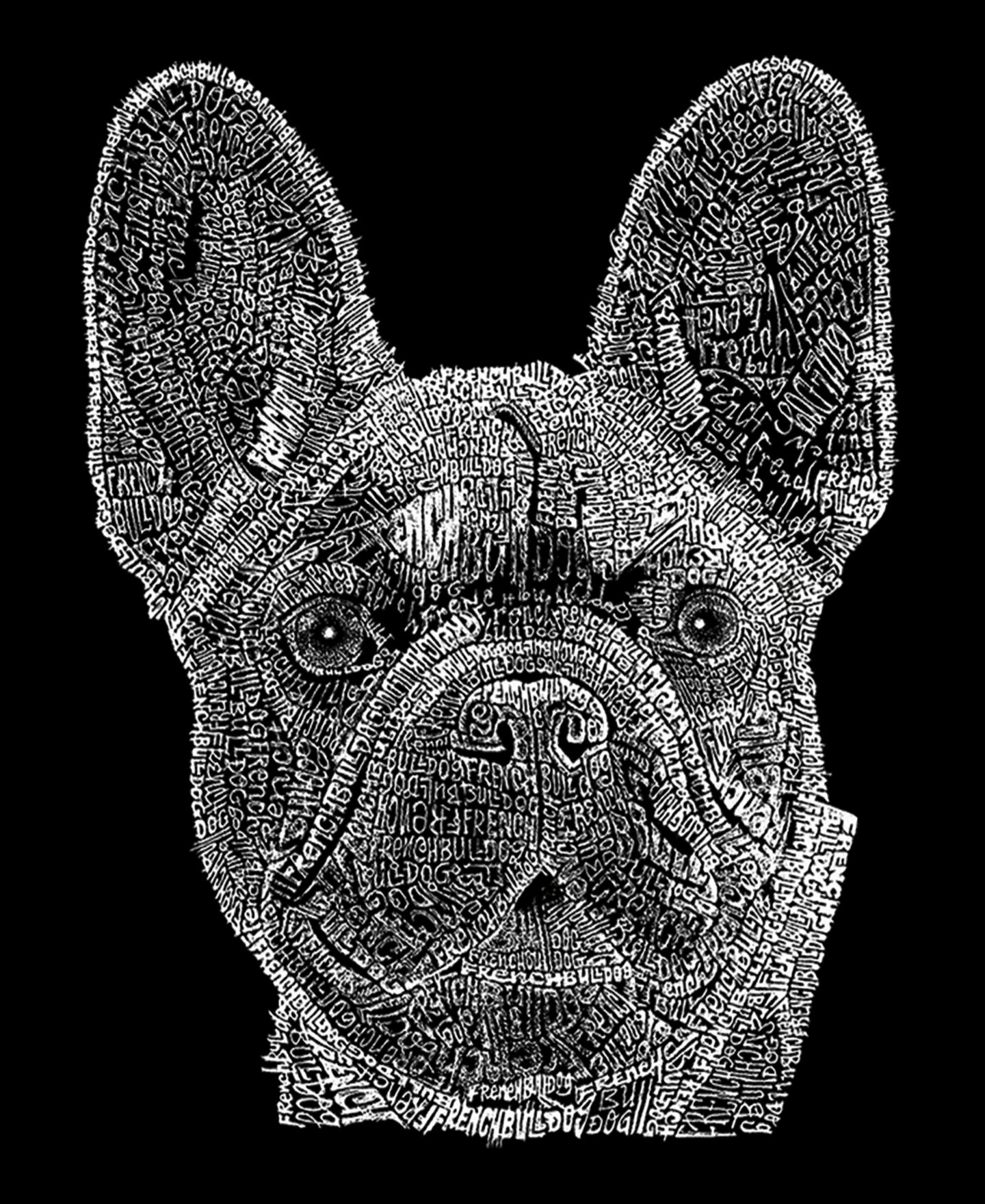 Женская толстовка LA Pop Art Word Art Crewneck French Bulldog, цвет: Чёрный — фото 2