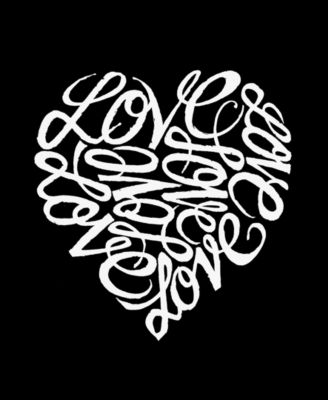 Women's Word Art Crewneck Love Heart Sweatshirt