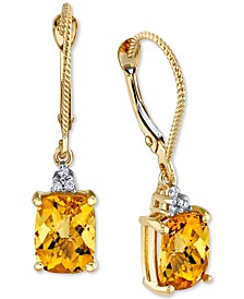 Citrine (3 ct. t.w.) & Diamond Accent Drop Earrings in 14k Gold