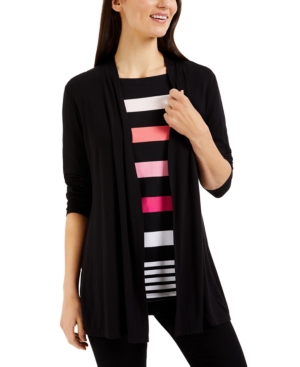 Karen Scott Open-Front Cardigan Created for Macy's