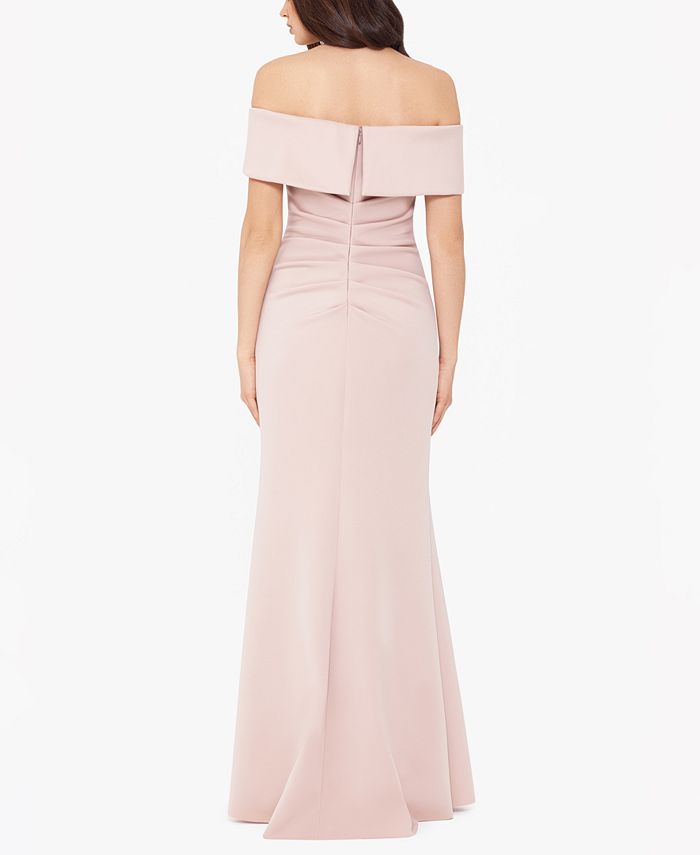 XSCAPE Ruffled Off-The-Shoulder Gown & Reviews - Dresses - Women - Macy's
