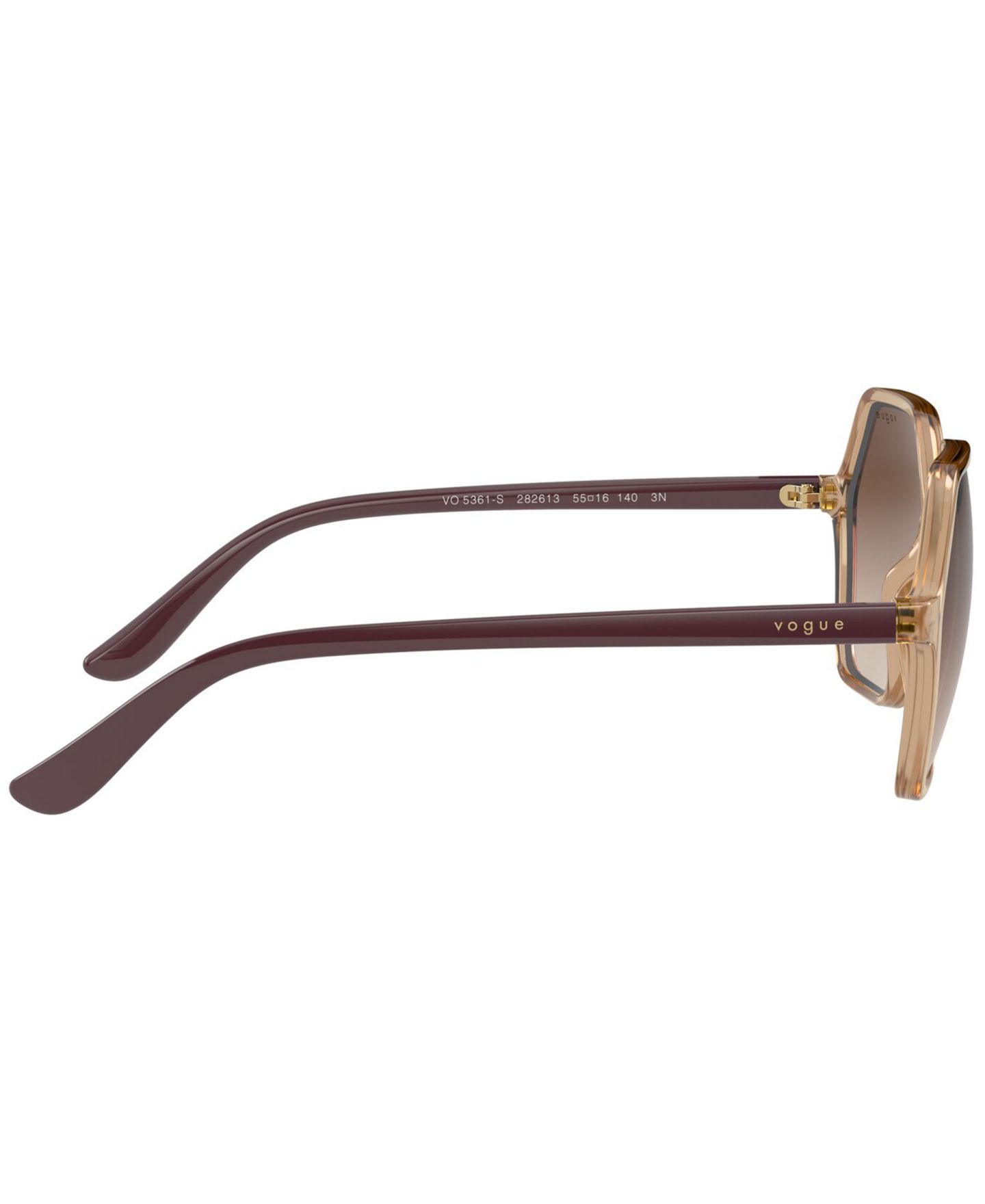 Женские солнцезащитные очки Vogue Eyewear Sunglasses, VO5361S 55, цвет: Прозрачный карамельный — фото 3