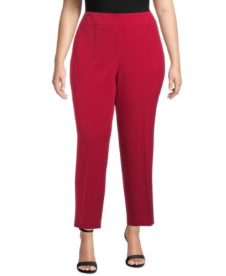 plus size red dress pants