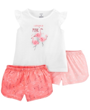 image of Carter-s Toddler Girls 3-Piece Loose Fit PJs