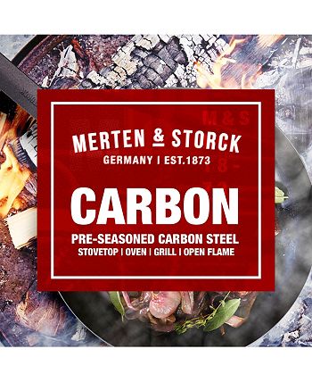 Merten & Storck Pre-Seasoned Carbon Steel Pro Induction 10 Frying Pan  Skillet, Black 