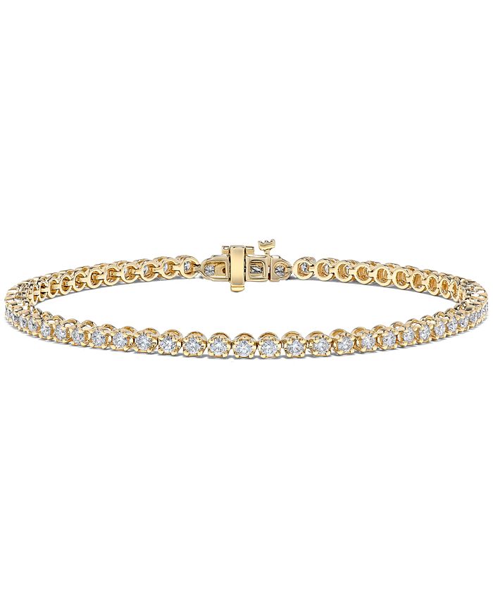 Macy's Diamond Tennis Bracelet (2 ct. t.w.) in 14k Gold - Macy's