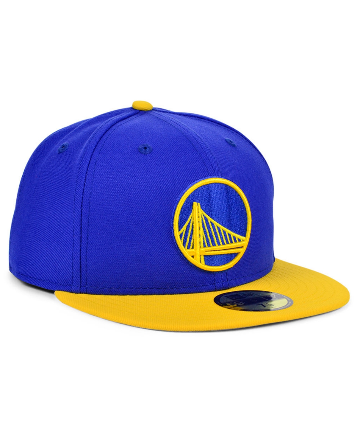 New Era Golden State Warriors Basic 2-tone 59fifty Cap In Royal,gold