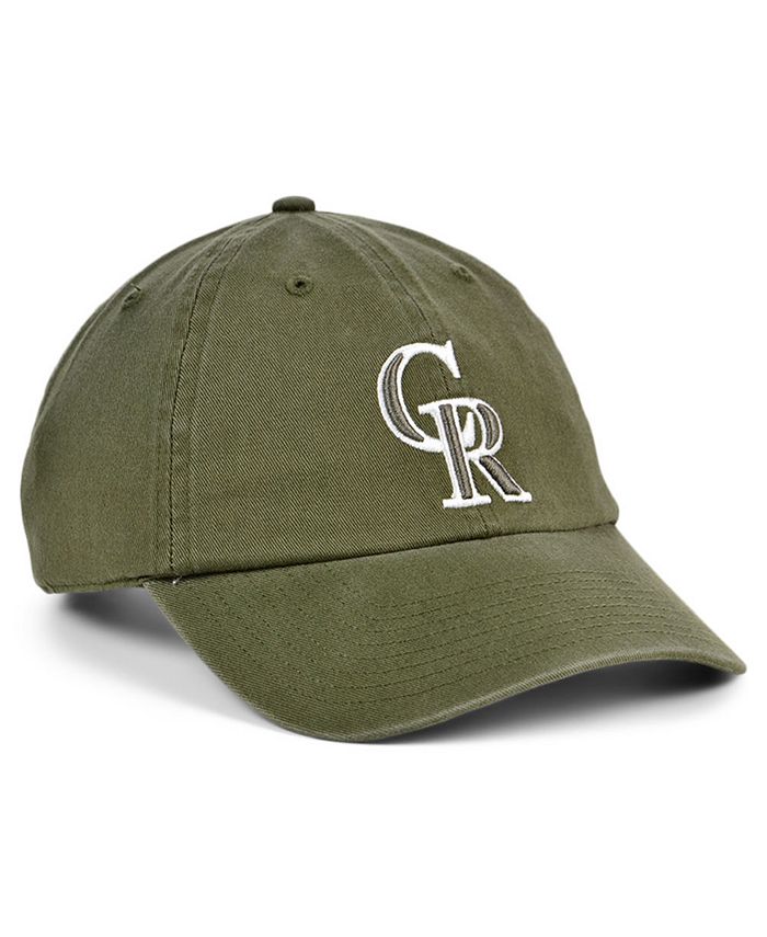 '47 Brand Colorado Rockies Olive White CLEAN UP Cap - Macy's