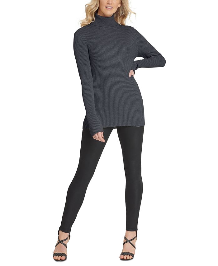 DKNY Ribbed Turtleneck Sweater - Macy's