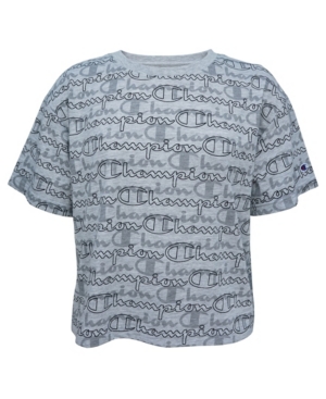 image of Toddler Girls Aop Layered Script Boxy Tee