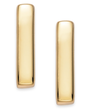 image of Giani Bernini 18k Gold over Sterling Silver Bar Stud Earrings