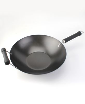 Kitchen Collective - Traditional Nonstick 14" Spun Wok with Helper Handle