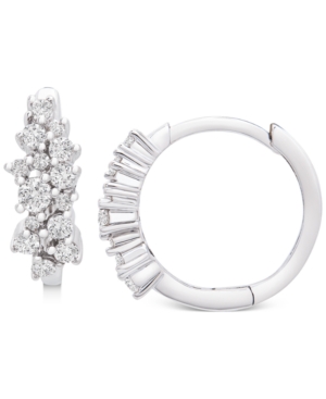 image of Diamond Scatter Hoop Earrings (1/3 ct. t.w.) in 10k White Gold