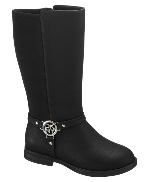 Ботинки DKNY Emma Harness Boots для девочек, цвет: Чёрный