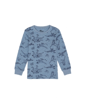 image of Little Boys Long Sleeve All Over Graphic Print Thermal