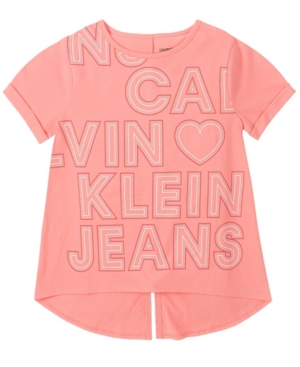 image of Calvin Klein Big Girls Outline Heart Tee