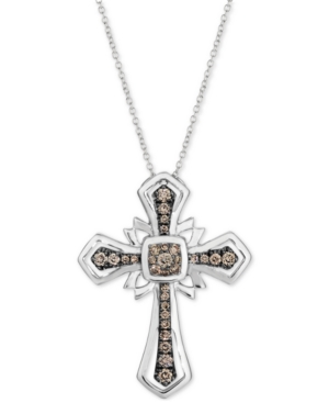 image of Le Vian Chocolatier Chocolate Diamond Cross 18