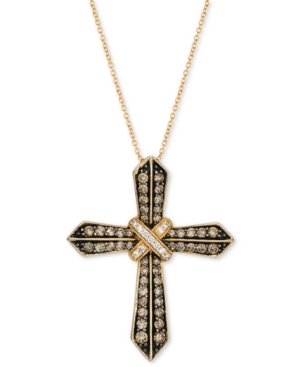 image of Le Vian Nude Diamond (1/10 ct. t.w.) & Chocolate Diamond (7/8 ct. t.w.) 18