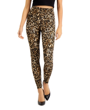 Inc Leopard-Print Compression Leggings Created for Macy's