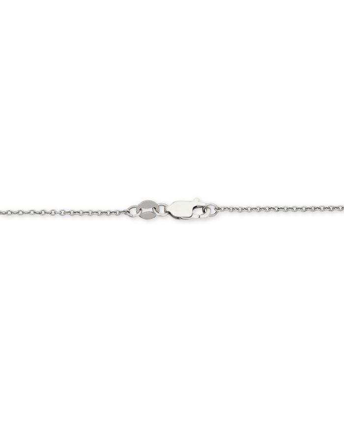 Macy's - Diamond Ceramic Loop 18" Pendant Necklace (1/5 ct. t.w.) in Sterling Silver