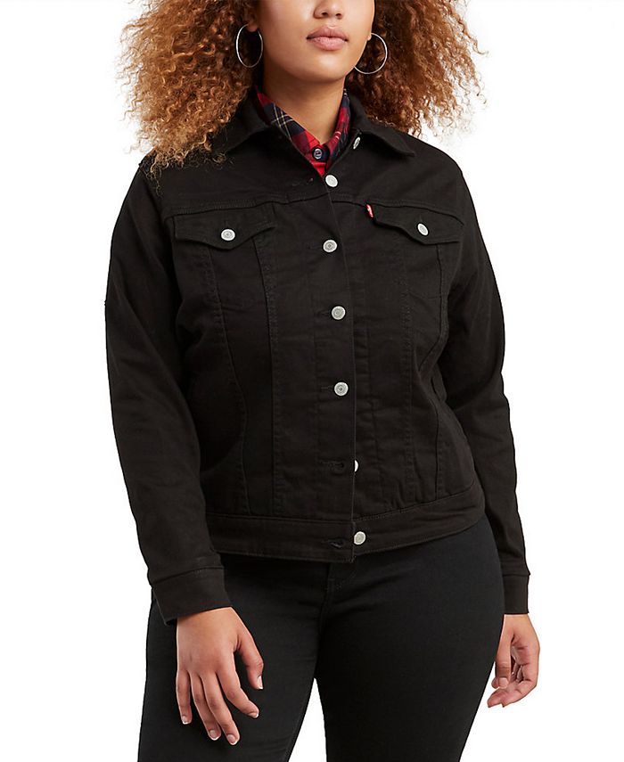Levi's Trendy Plus Size Trucker Denim Jacket & Reviews - Jackets & Blazers  - Plus Sizes - Macy's