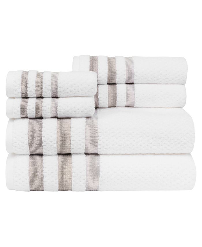 Caro Home Crinkle Towel Set, 6 Pieces Macy's