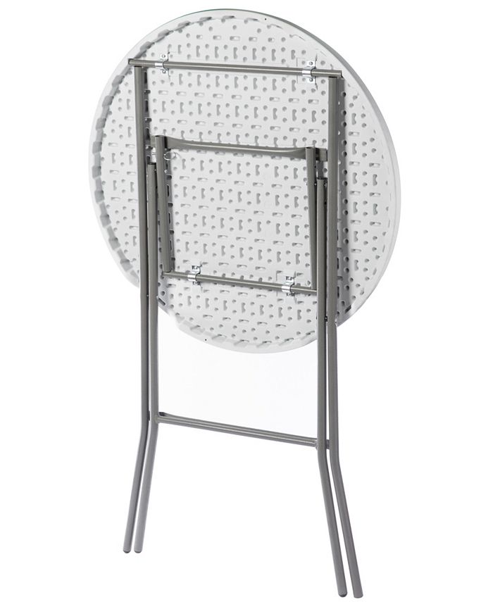 Gardenised Tall Garden Patio Folding Round Cocktail Table for Indoor ...