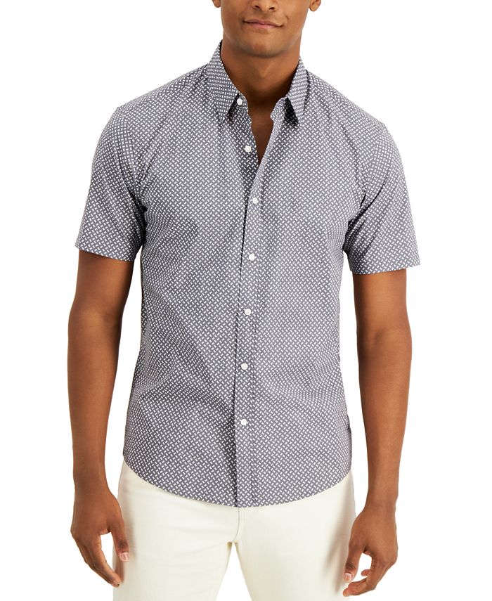 forskellige tag på sightseeing Gamle tider Michael Kors Men's Slim-Fit Short-Sleeve Logo Shirt, Created for Macy's &  Reviews - Casual Button-Down Shirts - Men - Macy's