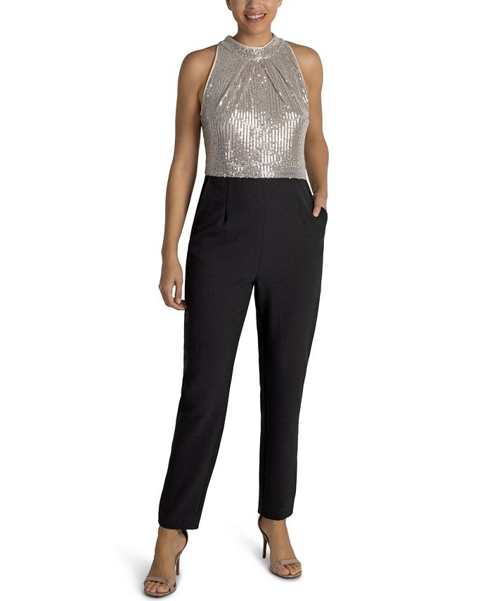 julia jordan SequinnedBodice Jumpsuit Macy's