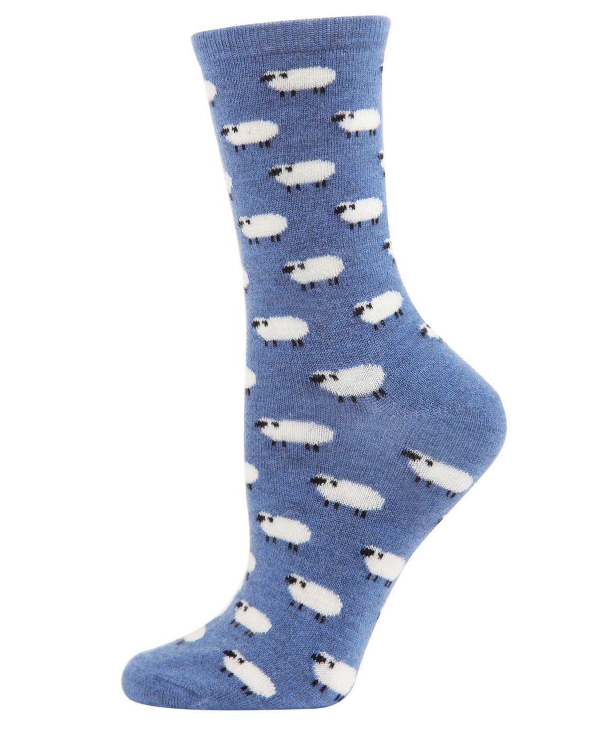Memoi Women's Cashmere Blend Crew Socks In Denim Sheep