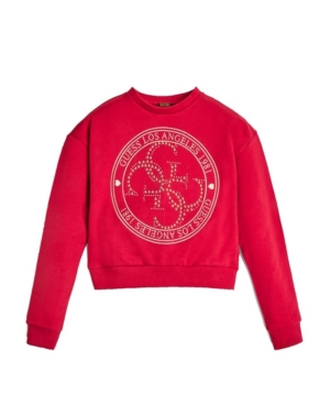 image of Big Girl-s Long Sleeve French Terry Bling Logo Active Top