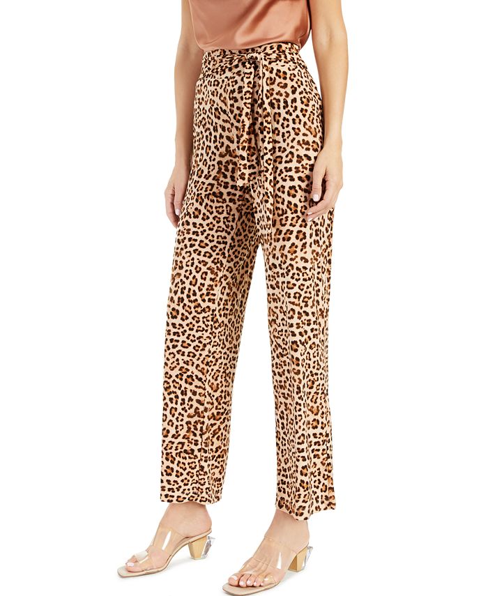 INC International Concepts Cheetah-Print Wide-Leg Pants, Created for ...