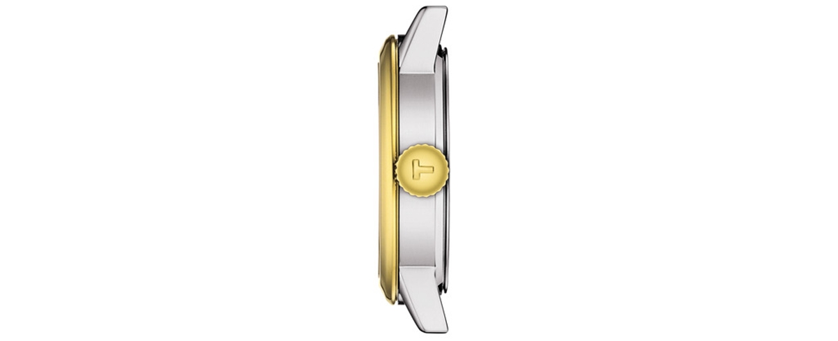 Shop Tissot Women's Swiss Classic Dream Two-tone Stainless Steel Bracelet Watch 28mm In Ivory