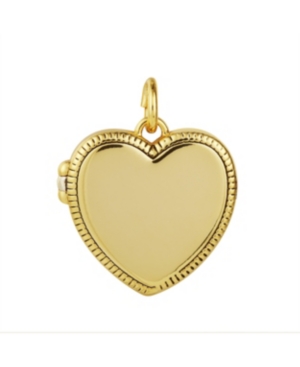 image of Gold Flash-Plated Heart Locket Charm