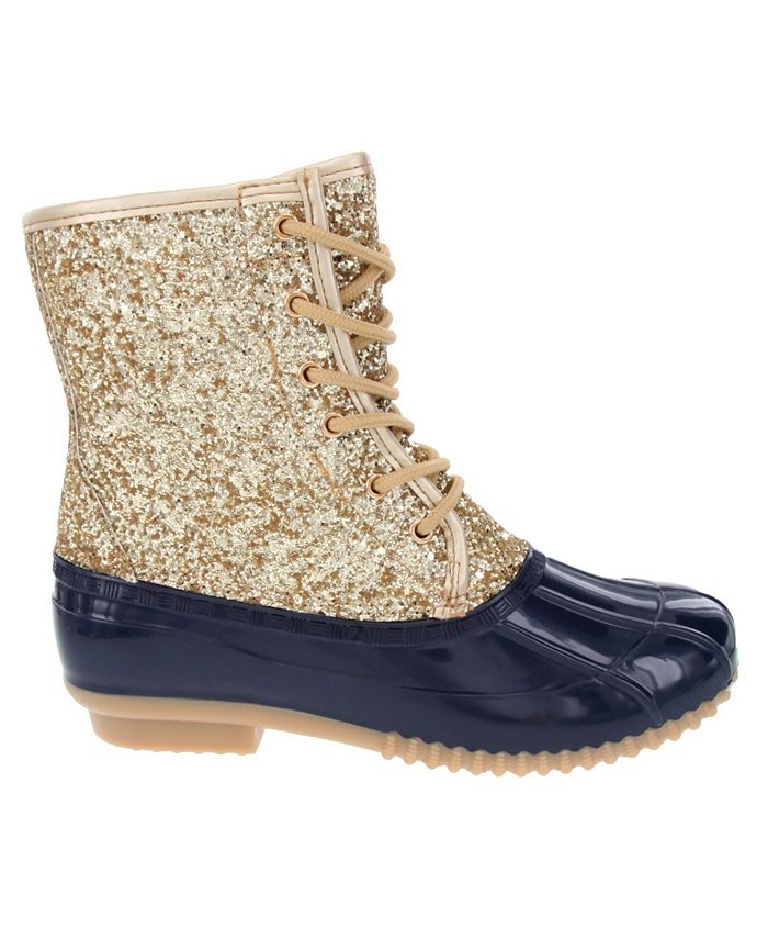 glitter duck boots
