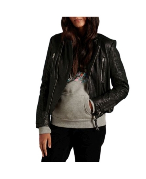 Superdry Women's Classic Leather Racer Jacket