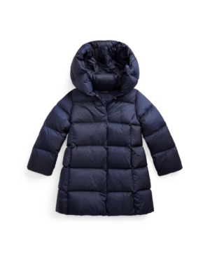 image of Toddler Girls Quilted Hooded Down Coat