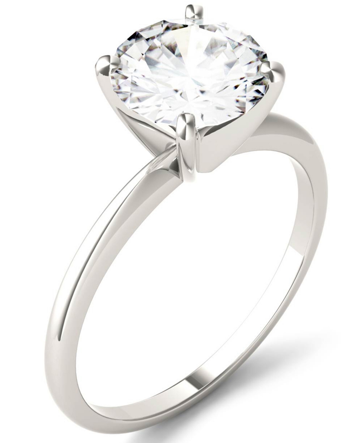 Moissanite Solitaire Ring (1 ct. t.w. Dew) in 14k White Gold - White Gold