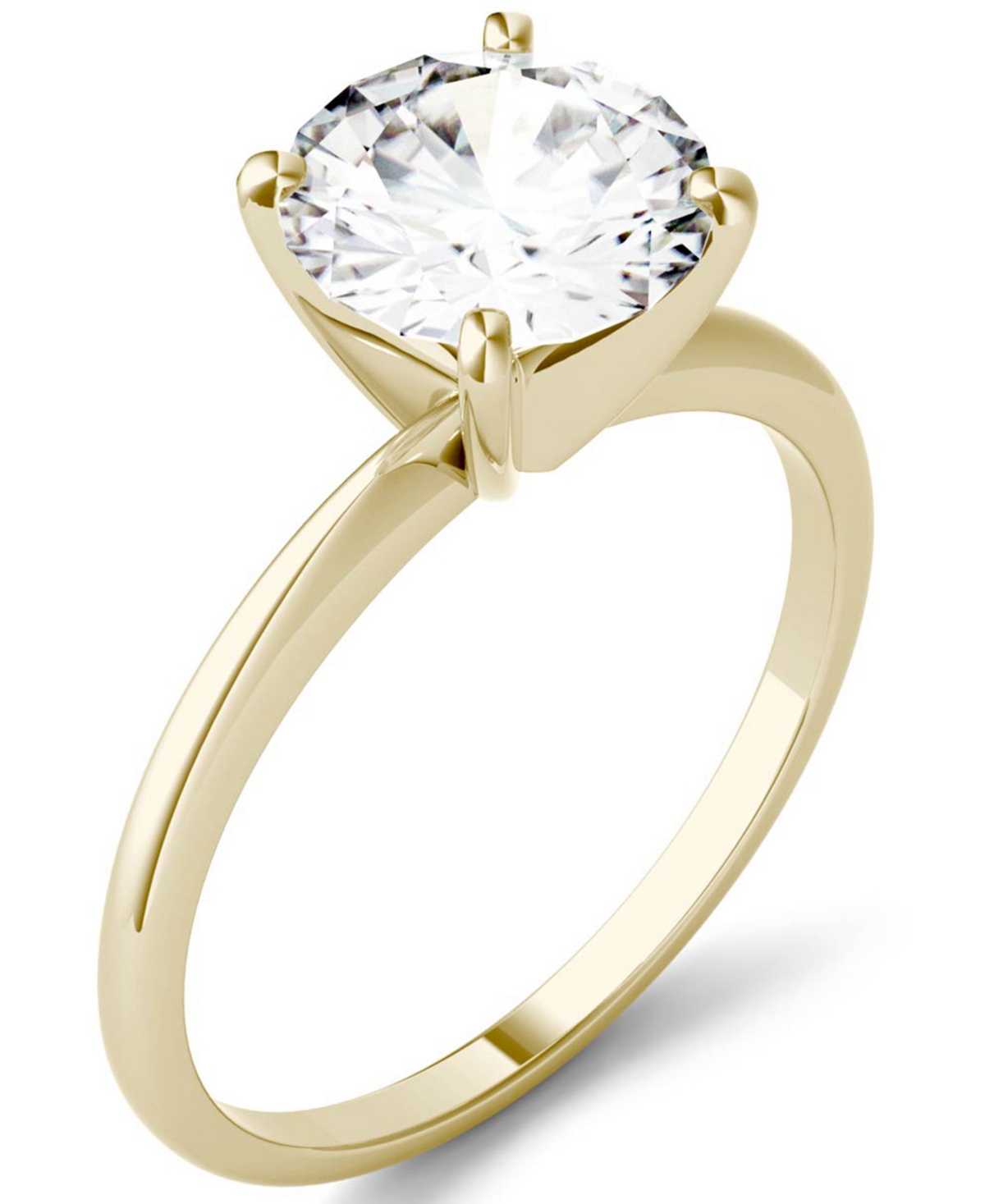 Shop Charles & Colvard Moissanite Solitaire Ring (1 Ct. T.w. Dew) In 14k White Gold